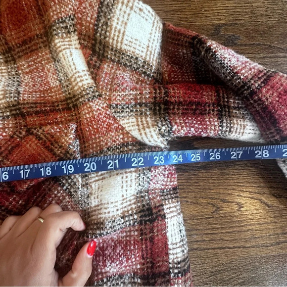 Heartloom REVOLVE Checkered Plaid Teddy Jacket in Brown, Rust and Cream - Picture 13 of 15